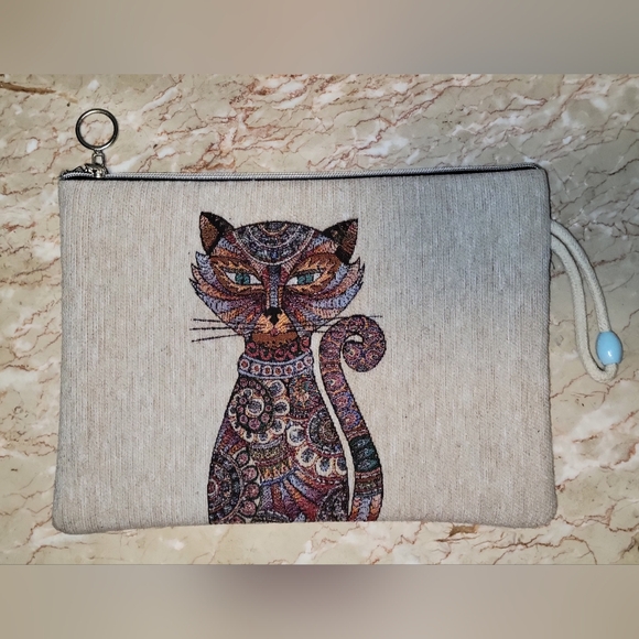 Artsy & Paisley Print Cat Canvas Bag - Picture 2 of 3